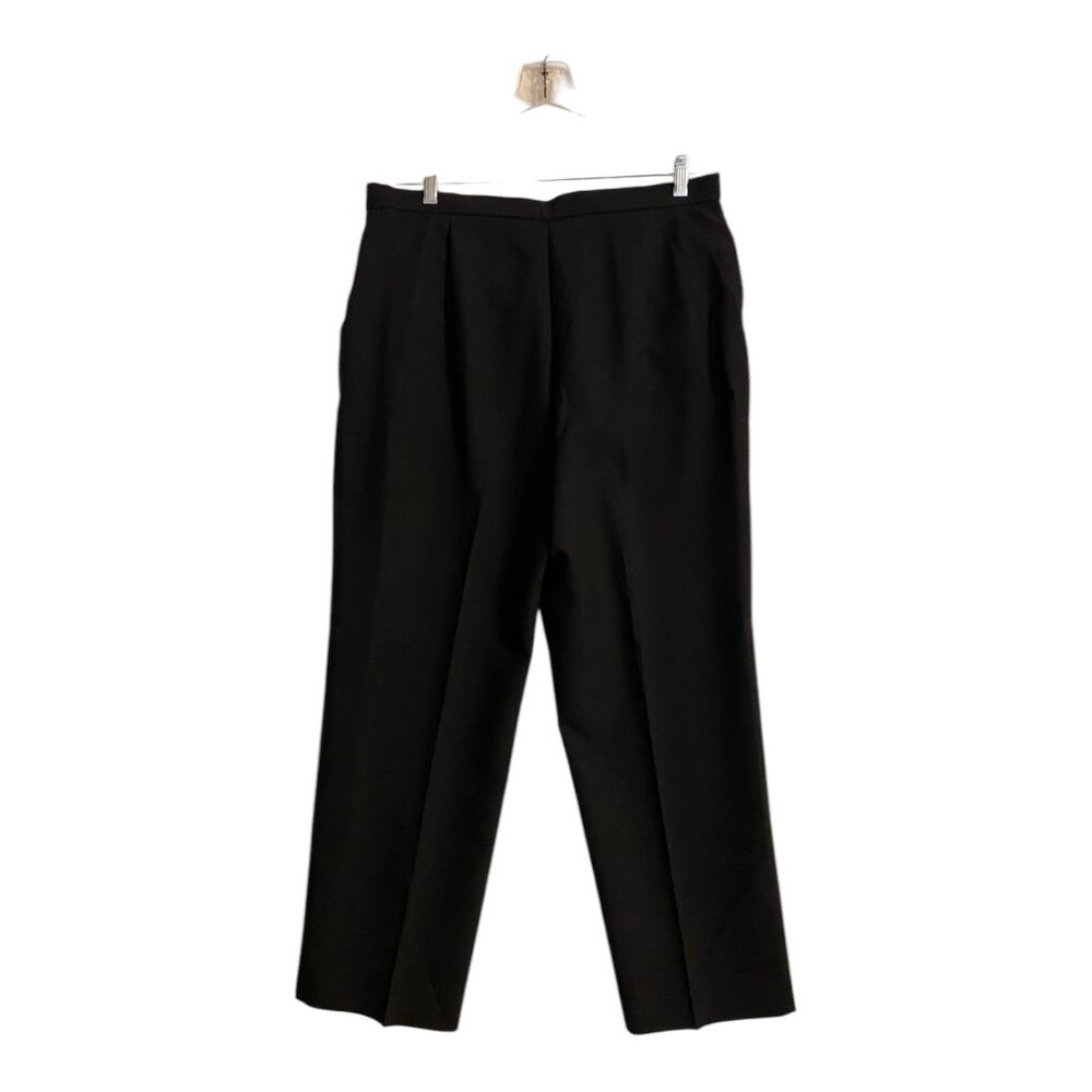 Allison Daley Black  Polyester Zip Button Straight Dress Pants Excellent Size 14